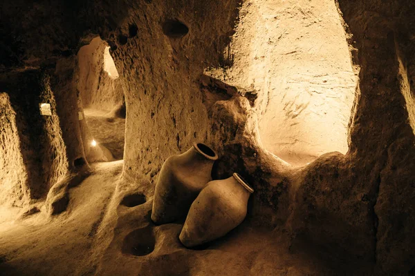 CAPPADOCIA, TURKEY - nov, 2021 Den underjordiska staden Mazikoy eller Mazi, Kappadokien, Turkiet — Stockfoto