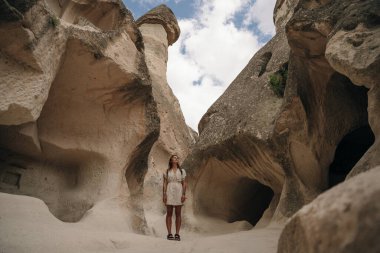 Zelve Açık Hava Müzesi. Zelve Valley, Kapadokya, Orta Anadolu, Türkiye 'de eşsiz jeolojik oluşumlar. Yüksek kalite fotoğraf