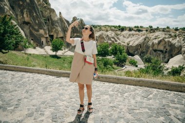 Zelve Açık Hava Müzesi. Zelve Valley, Kapadokya, Orta Anadolu, Türkiye 'de eşsiz jeolojik oluşumlar. Yüksek kalite fotoğraf