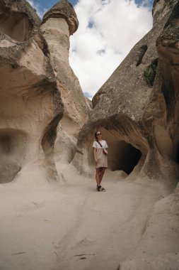 Zelve Açık Hava Müzesi. Zelve Valley, Kapadokya, Orta Anadolu, Türkiye 'de eşsiz jeolojik oluşumlar. Yüksek kalite fotoğraf