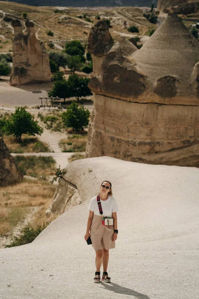 Zelt Szabadtéri Múzeum Egyedülálló Geológiai Képződmények Zelt Völgyben Cappadocia Közép — Stock Fotó
