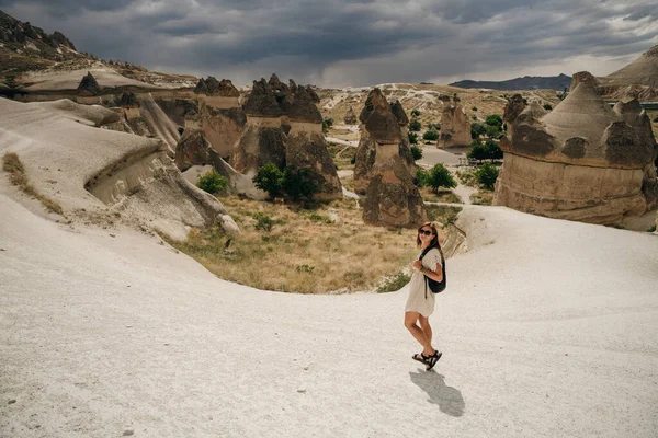 Zelt Szabadtéri Múzeum Egyedülálló Geológiai Képződmények Zelt Völgyben Cappadocia Közép — Stock Fotó