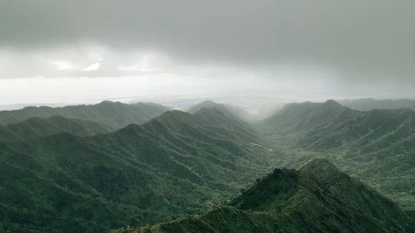 Vista Sulle Montagne Cima Oahu Sentiero Moanalua Valley Alle Hawaii — Foto Stock