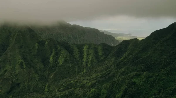 Vistas Montaña Oahu Sendero Del Valle Moanalua Hawai Foto Alta — Foto de Stock