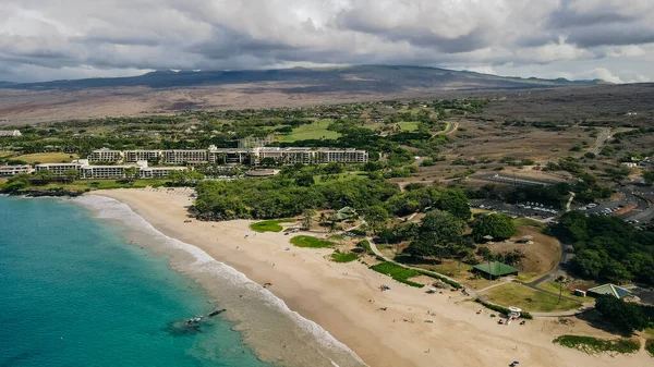 Panorama Aereo Del Parco Statale Hapuna Beach Costa Occidentale Della — Foto Stock