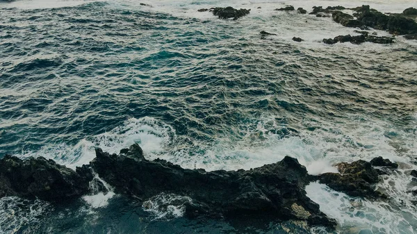 Luchtfoto Rood Zand Strand Hana Maui Hawaii — Stockfoto