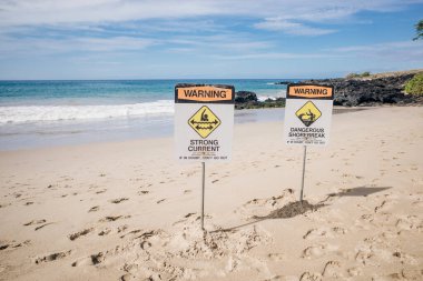 Büyük Ada, Hawaii, ABD 'deki güzel Hapuna plajı. Yüksek kalite fotoğraf