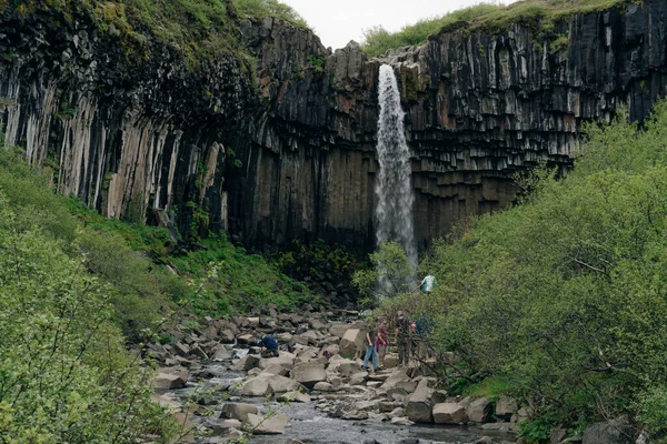 Водоспад Свартіфосс Національному Парку Скафтафелл Фотографія Високої Якості — стокове фото