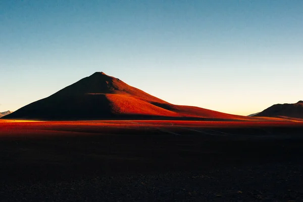 Amanecer Las Colinas Desierto Uyuni Bolivia — Foto de Stock