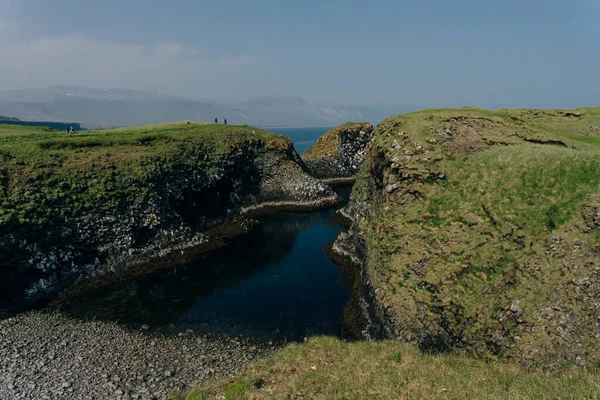 Islanda Paesaggio Naturale Arnarstapi Snaefellsnes Dal Porto Arnarstapi Islanda Foto — Foto Stock