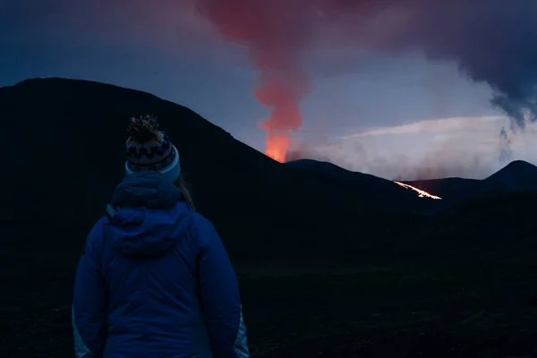 Fagradalsfjall Ісландія Червень 2021 Виверження Вулкана Поблизу Рейк Явіка Ісландія — стокове фото