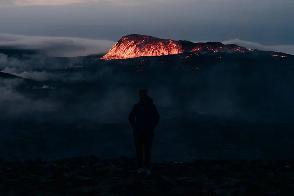 Fagradalsfjall Ісландія Червень 2021 Виверження Вулкана Поблизу Рейк Явіка Ісландія — стокове фото