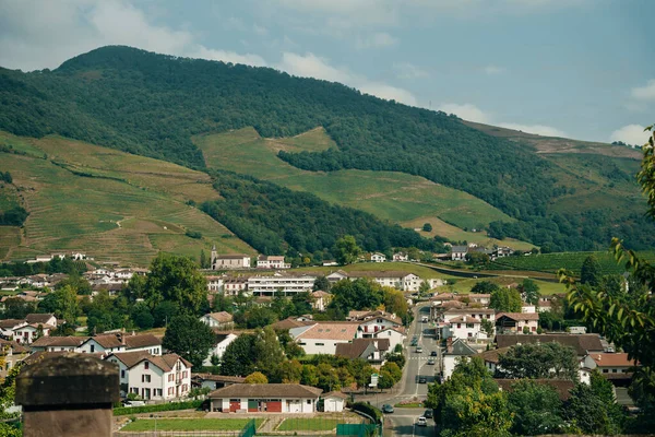 Stadtbild Des Baskischen Dorfes Jean Pied Port Frankreich Hochwertiges Foto — Stockfoto