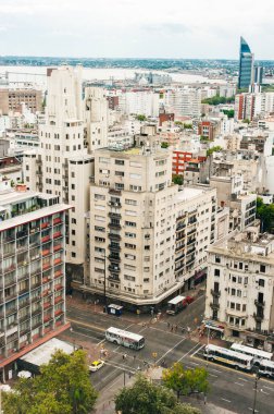 Uruguay, Güney Amerika sermaye şehir havadan görünümü.