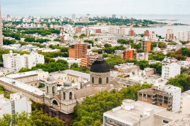 Uruguay, Güney Amerika sermaye şehir havadan görünümü.