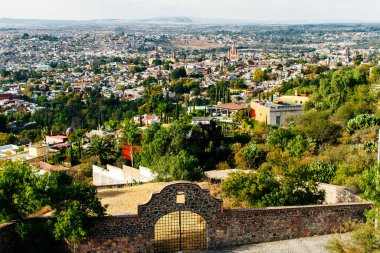 San Miguel de Allende City, Meksika 'nın panoramik manzarası. Yüksek kalite fotoğraf