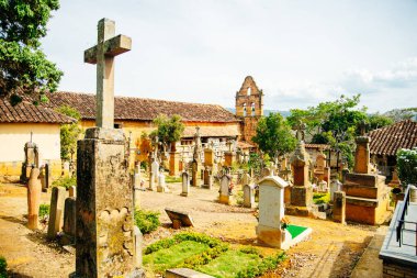 Barichara-Santander, Kolombiya - Aralık, 2020 Barichara Cementery. Yüksek kalite fotoğraf
