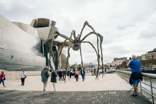Bilbao Espagne Nov 2021 Araignée Sculpture Louise Bourgeois Musée Guggenheim — Photo