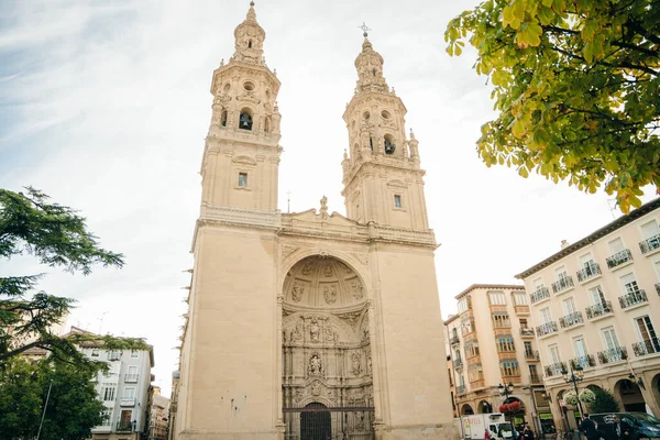 Logrono 'daki Saint Maria de la Redonda Katedrali. Rioja, İspanya. Yüksek kalite fotoğraf