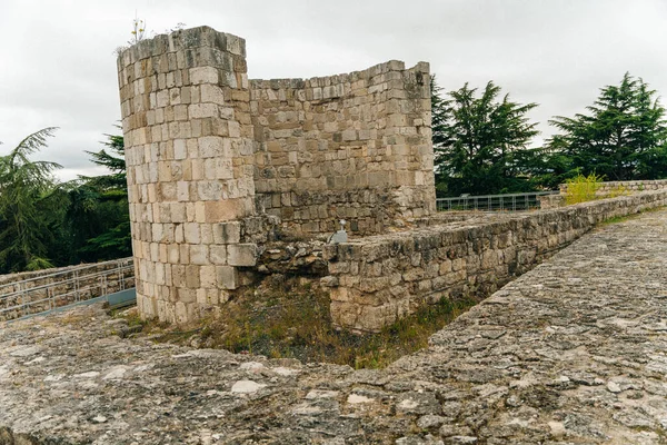 Burgos, İspanya - Haziran 2021 Ortaçağ Burgos Kalesi. Yüksek kalite fotoğraf