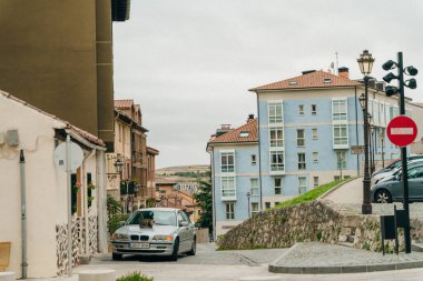 Burgos, İspanya - sep, 2021 geleneksel cadde Burgos şehir merkezinde. Yüksek kalite fotoğraf