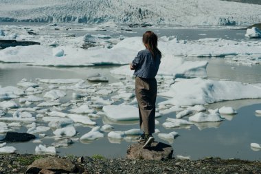 Jokulsarlon Buzul Gölü, Vatnajokull Ulusal Parkı, İzlanda. Yüksek kalite fotoğraf