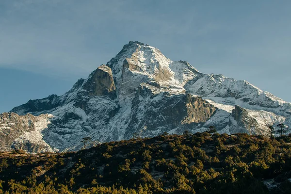 Everest Dağı Nın Manzarası Nuptse Lhotse Dahil Ama Dablam Namche — Stok fotoğraf