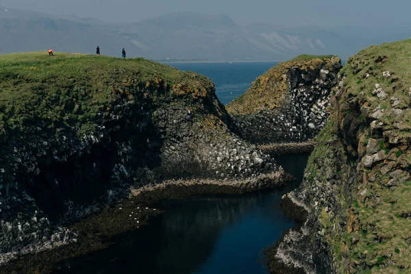 Islanda Paesaggio Naturale Arnarstapi Snaefellsnes Dal Porto Arnarstapi Islanda Foto — Foto Stock