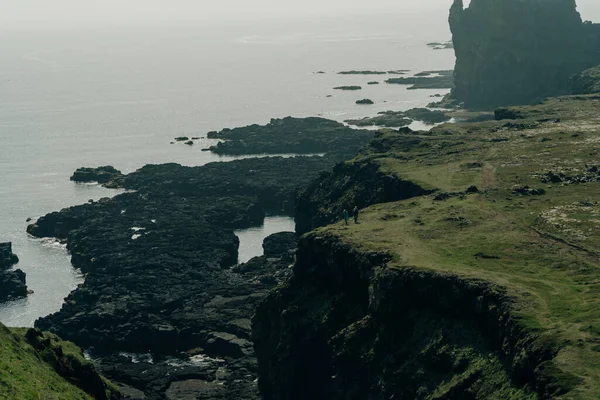 Lava Formations Called Londrangar South Coast Snaefellsnes Peninsula Iceland High — Stock Photo, Image