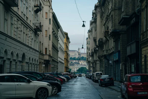 Budapest Hungría Sep 2021 Calle Principal Zona Peatonal Ciudad Otoño — Foto de Stock