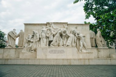 Budapeşte, Macaristan 'daki heykel anıtı - sep, 2021. Yüksek kalite fotoğraf