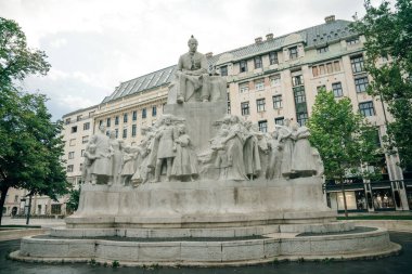 Budapeşte, Macaristan 'daki heykel anıtı - sep, 2021. Yüksek kalite fotoğraf