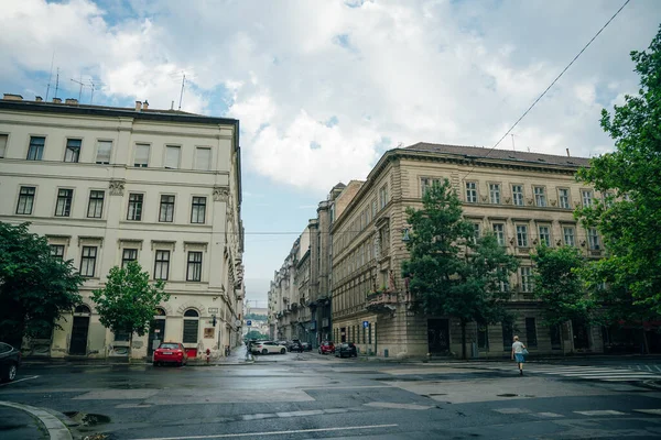 Budapest Hungría Sep 2021 Calle Principal Zona Peatonal Ciudad Otoño — Foto de Stock