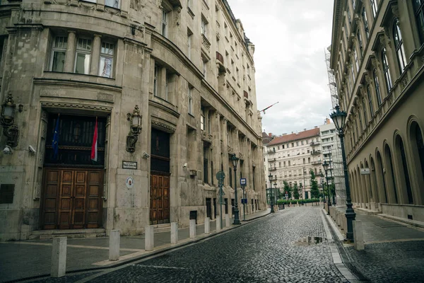 Будапешт Венгрия Сеп 2021 Улица Главная Пешеходная Зона Города Осеннее — стоковое фото
