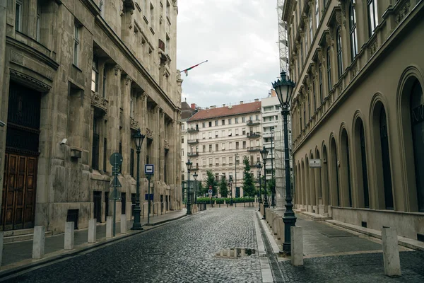 Budapest Hungría Sep 2021 Calle Principal Zona Peatonal Ciudad Otoño — Foto de Stock