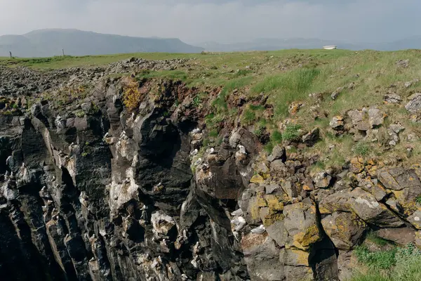 Islande Paysage Naturel Sur Arnarstapi Snaefellsnes Port Arnarstapi Islande Photo — Photo