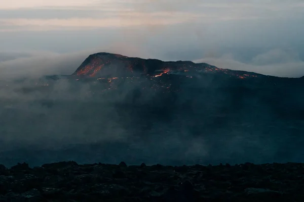 Fagradalsfjall Iceland 2021年6月 冰岛雷克雅未克附近的火山喷发 高质量的照片 — 图库照片