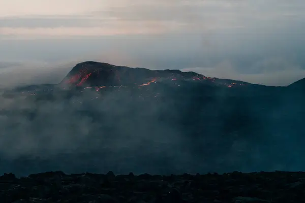 Fagradalsfjall Island Juni 2021 Vulkanausbruch Der Nähe Von Reykjavik Island — Stockfoto