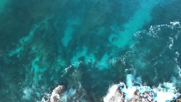 CRYSTAL CLEAR WATER ON HAWAI. DRONE VIDEO — Stock Video