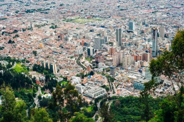 Bogota, Kolombiya şehir merkezi manzarası