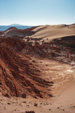 Atakama Çölü 'ndeki Ay Vadisi' nin San Pedro de Atacama, Şili 'deki olağanüstü arazisi.
