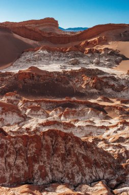 Atakama Çölü 'ndeki Ay Vadisi' nin San Pedro de Atacama, Şili 'deki olağanüstü arazisi..