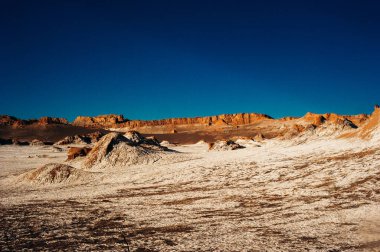 San Pedro de Atacama Şili yakınlarındaki Amphitiyatrosu Valle de la Luna 'da.