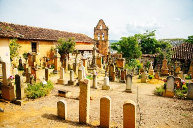 Barichara-Santander, Kolombiya - Aralık, 2020 Barichara Cementery. Yüksek kalite fotoğraf