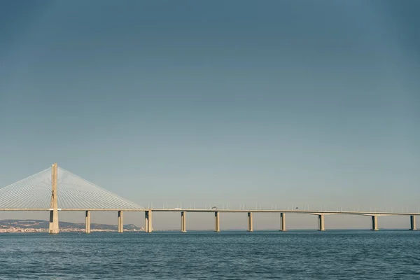 Γέφυρα Vasco Gama Στη Λισαβόνα Της Πορτογαλίας Υψηλής Ποιότητας Φωτογραφία — Φωτογραφία Αρχείου