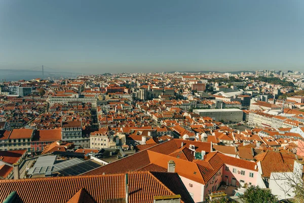 Aerial View Lisbon Portugal Sunny Day High Quality Photo — Zdjęcie stockowe