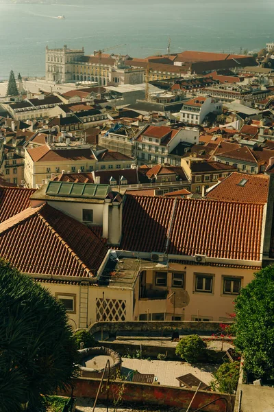 Αεροφωτογραφία Της Λισαβόνας Πορτογαλία Ηλιόλουστη Μέρα Υψηλής Ποιότητας Φωτογραφία — Φωτογραφία Αρχείου