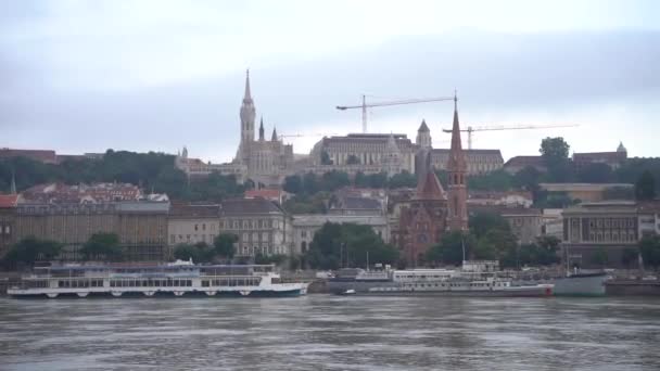 Budínský Královský Palác Kopci Maďarsko Budapešť Evropa Září 2021 — Stock video
