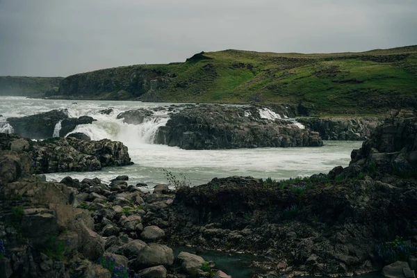 Vízesés Urridafoss Vagy Urridafoss Selfoss Hella Izland Között Kiváló Minőségű — Stock Fotó
