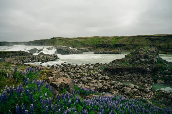 Vízesés Urridafoss Vagy Urridafoss Selfoss Hella Izland Között Kiváló Minőségű — Stock Fotó